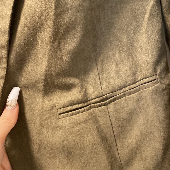MISSGUIDED OLIVE GREEN BLAZER - Picture 5 of 7